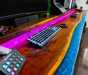 Epoxy floating desk