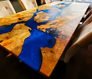 Epoxy river dining table