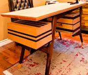 Exotic wood executive desk
