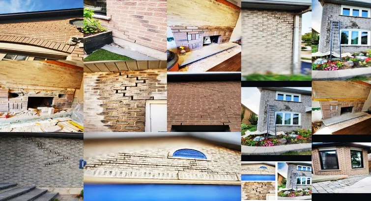 A brick wall with meticulously restored mortar joints from a tuckpointing project.