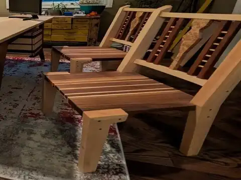 Custom made exotic wood chair